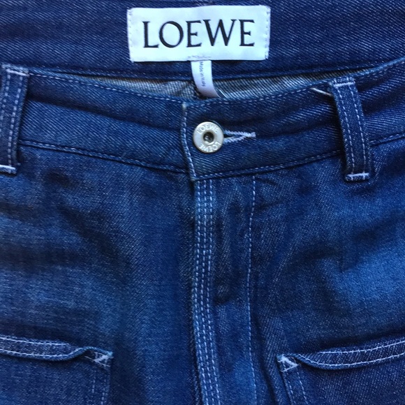 Loewe Cuffed Distressed Denim Jeans - Picture 2 of 4